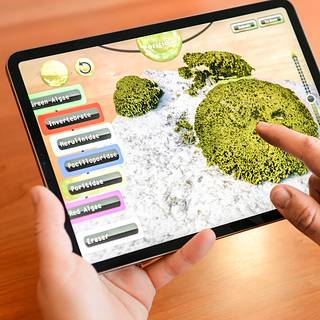 A user playing the new NeMO-Net game that helps NASA classify the world's coral from their own home